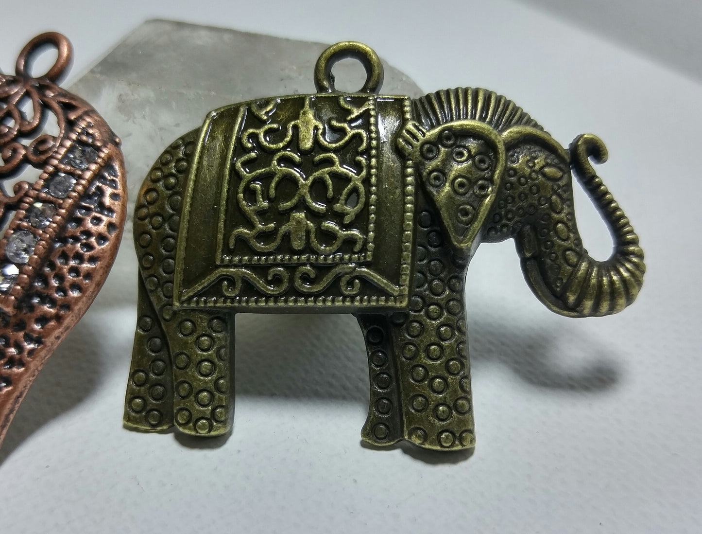 2 Fancy Elephant Pendants-lot 1