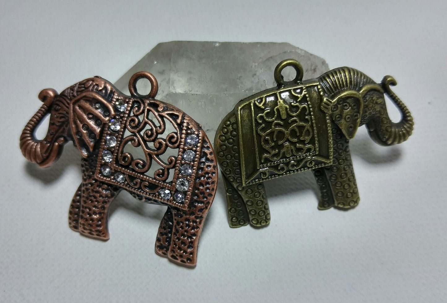 2 Fancy Elephant Pendants-lot 1