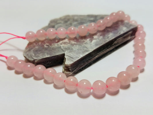 One Strand of Genuine Rose Quartz