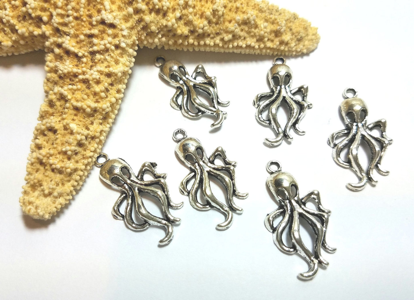 6 Octopus Charms