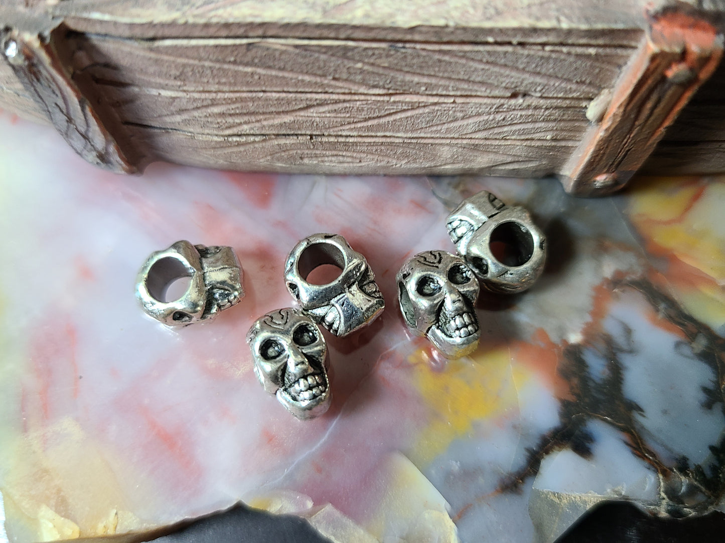 Large Hole Skull Beads