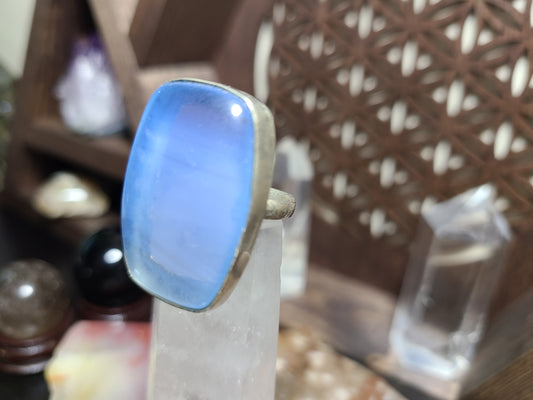 Blue Chalcedony Sterling Silver Ring