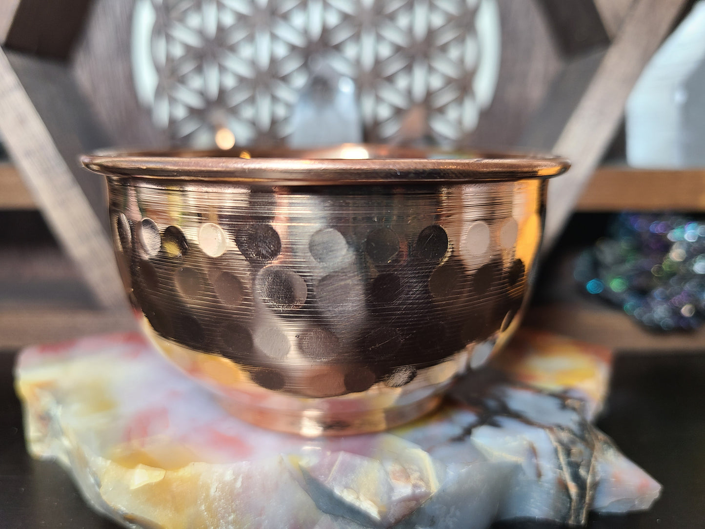 Hammered Copper Offering Bowl