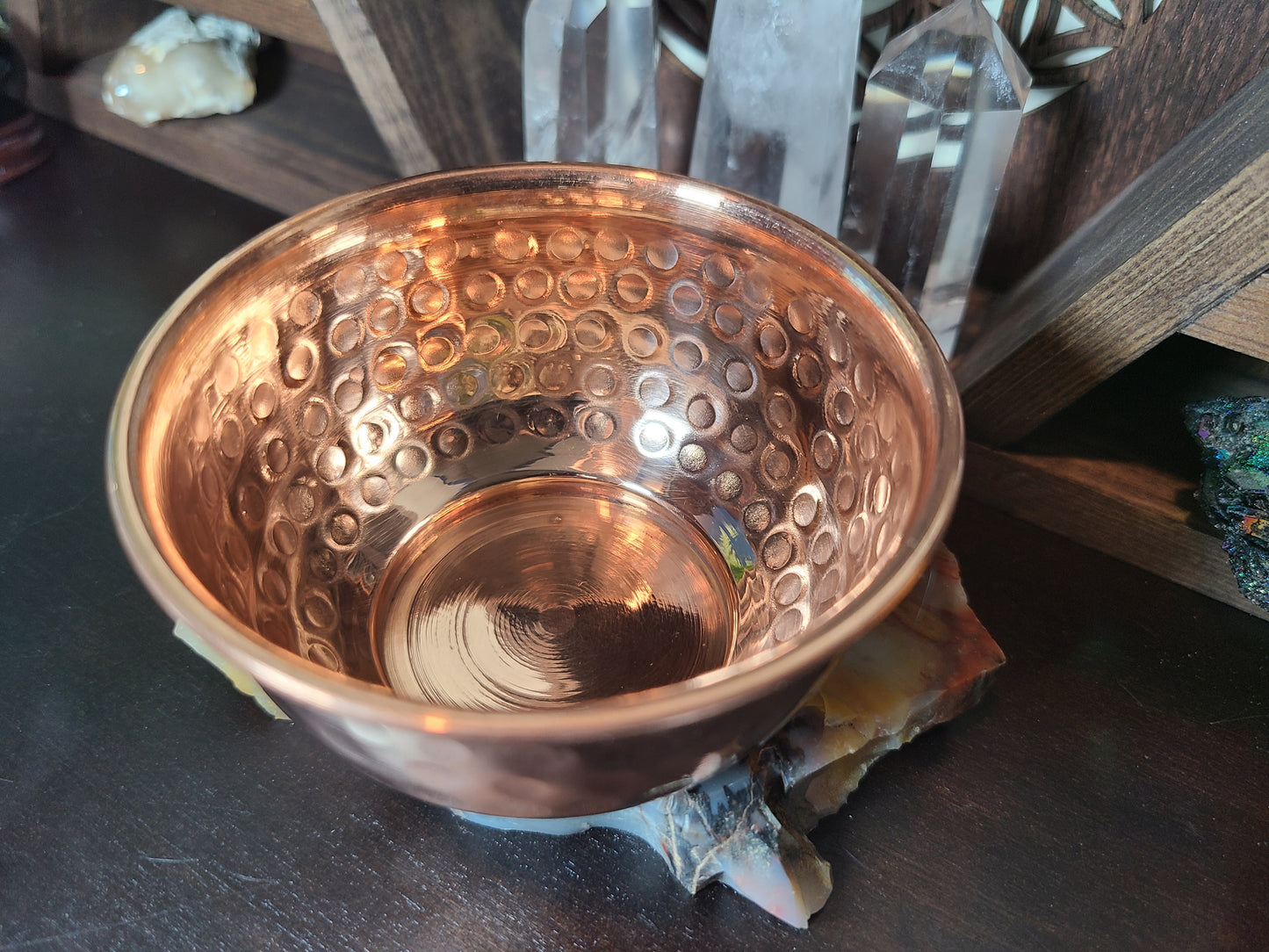 Hammered Copper Offering Bowl