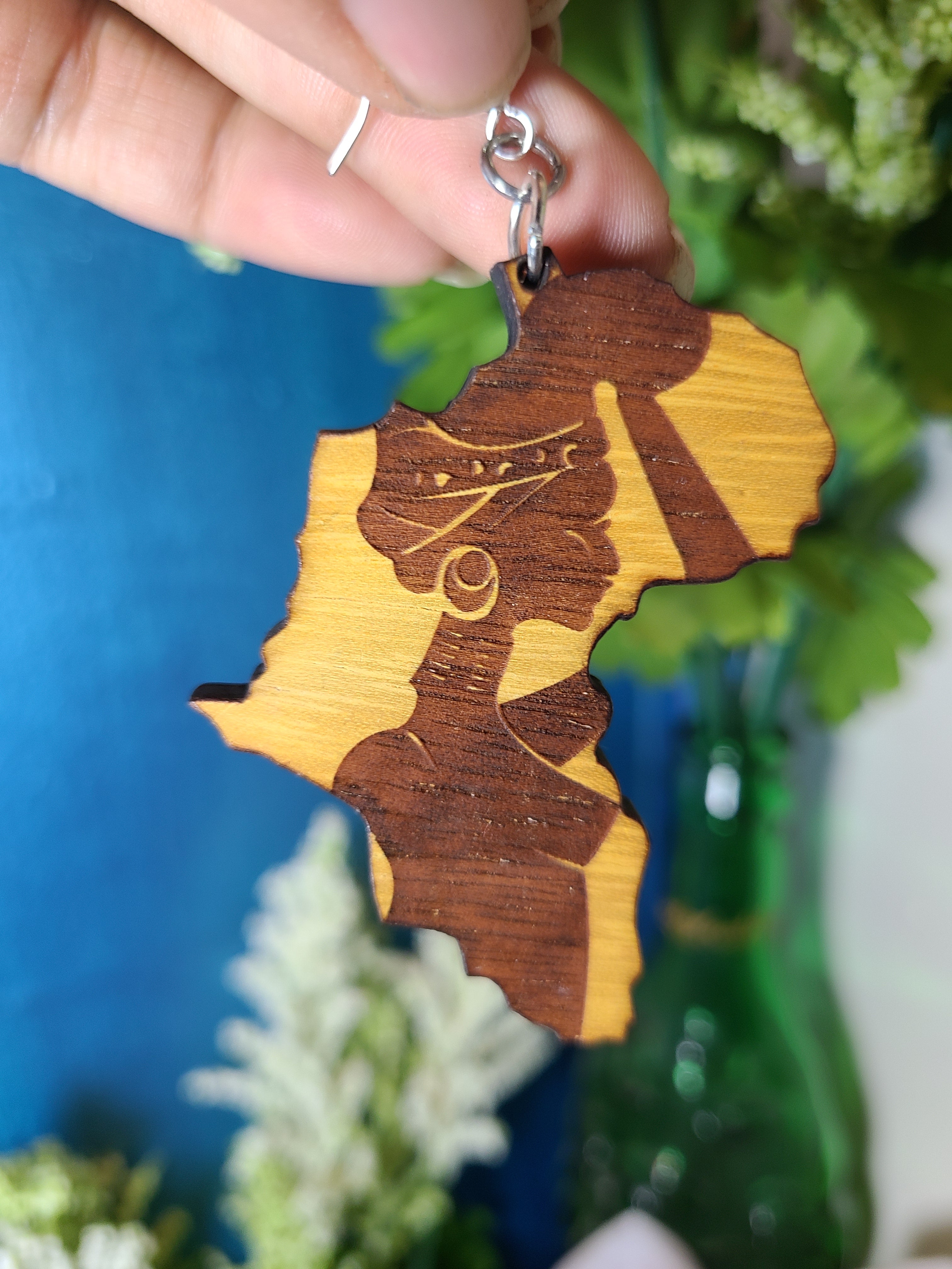 Bohemian Natural Wooden African Earrings For Women Jewelry Accessories  Hollow-out Vintage Leaves Boho Jewelry Hanging Earrings