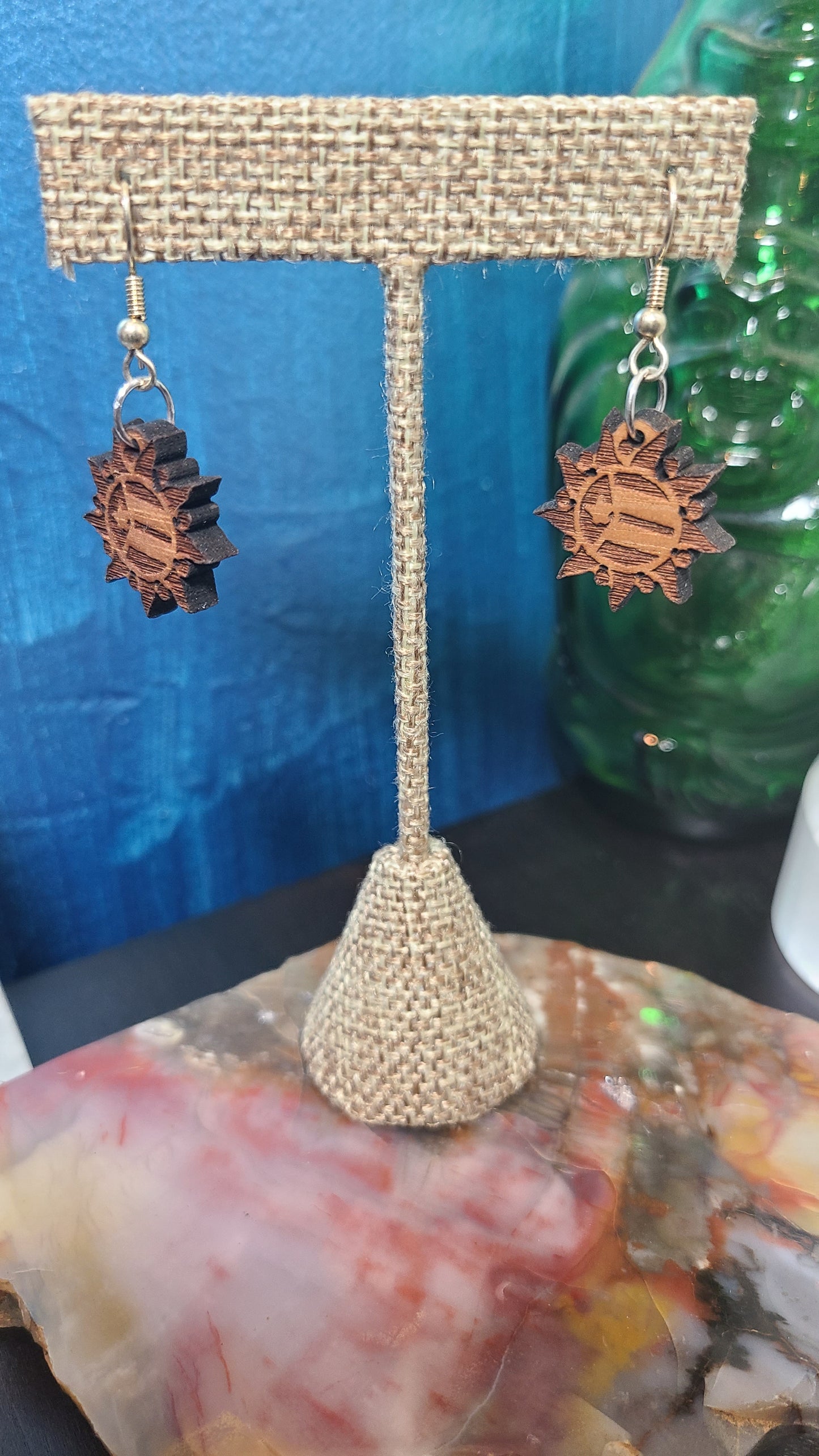 Wooden Earrings made in Puerto Rico