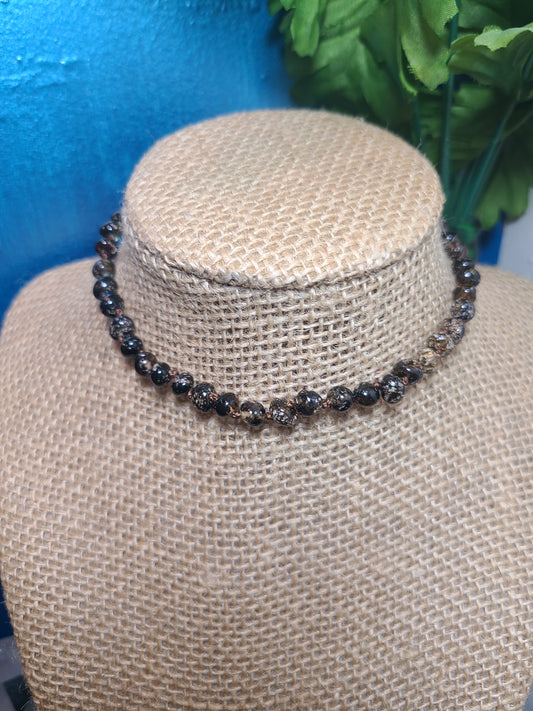 Amber Baby Necklace - black