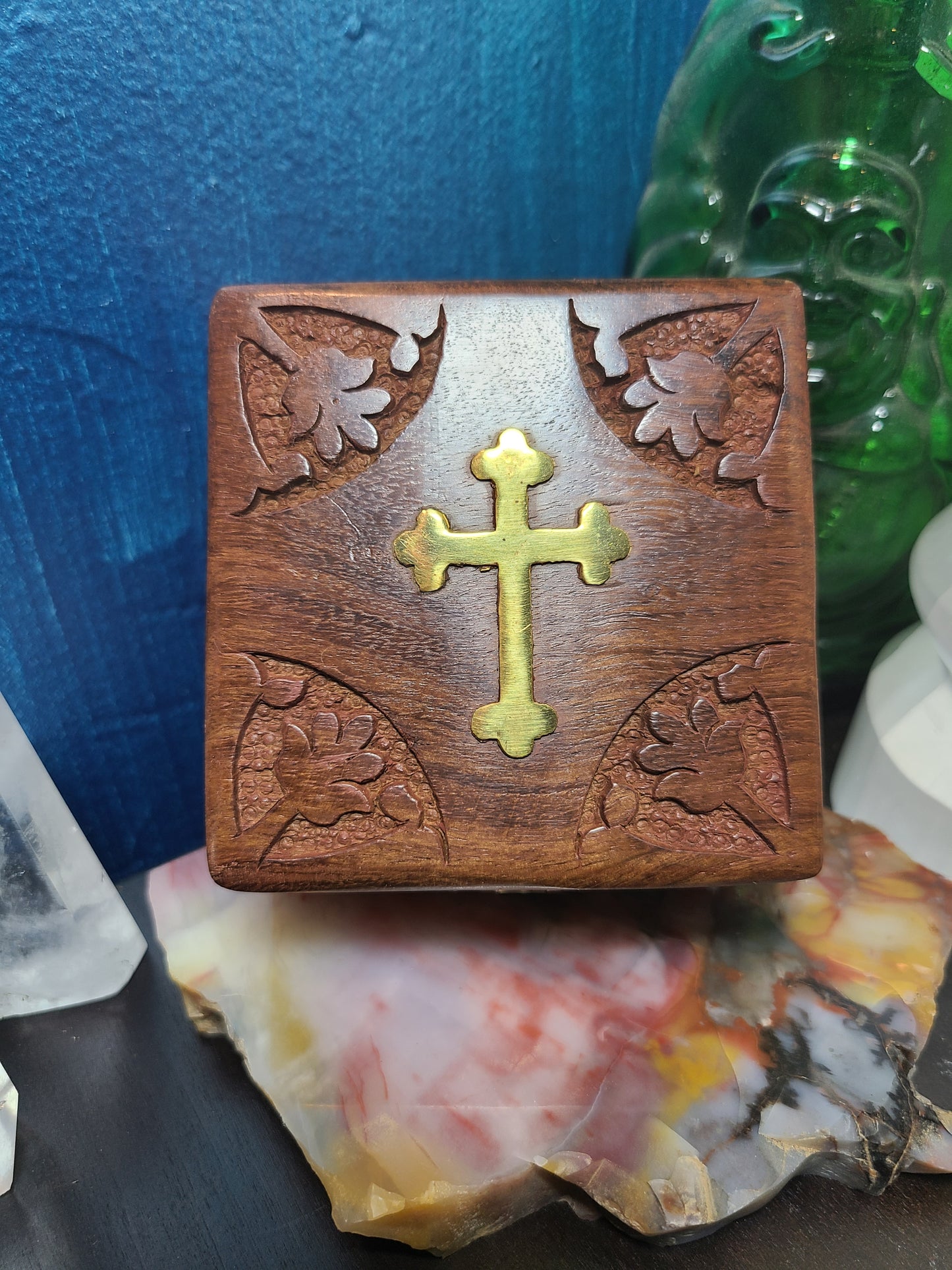 Small Wooden Box - Cross