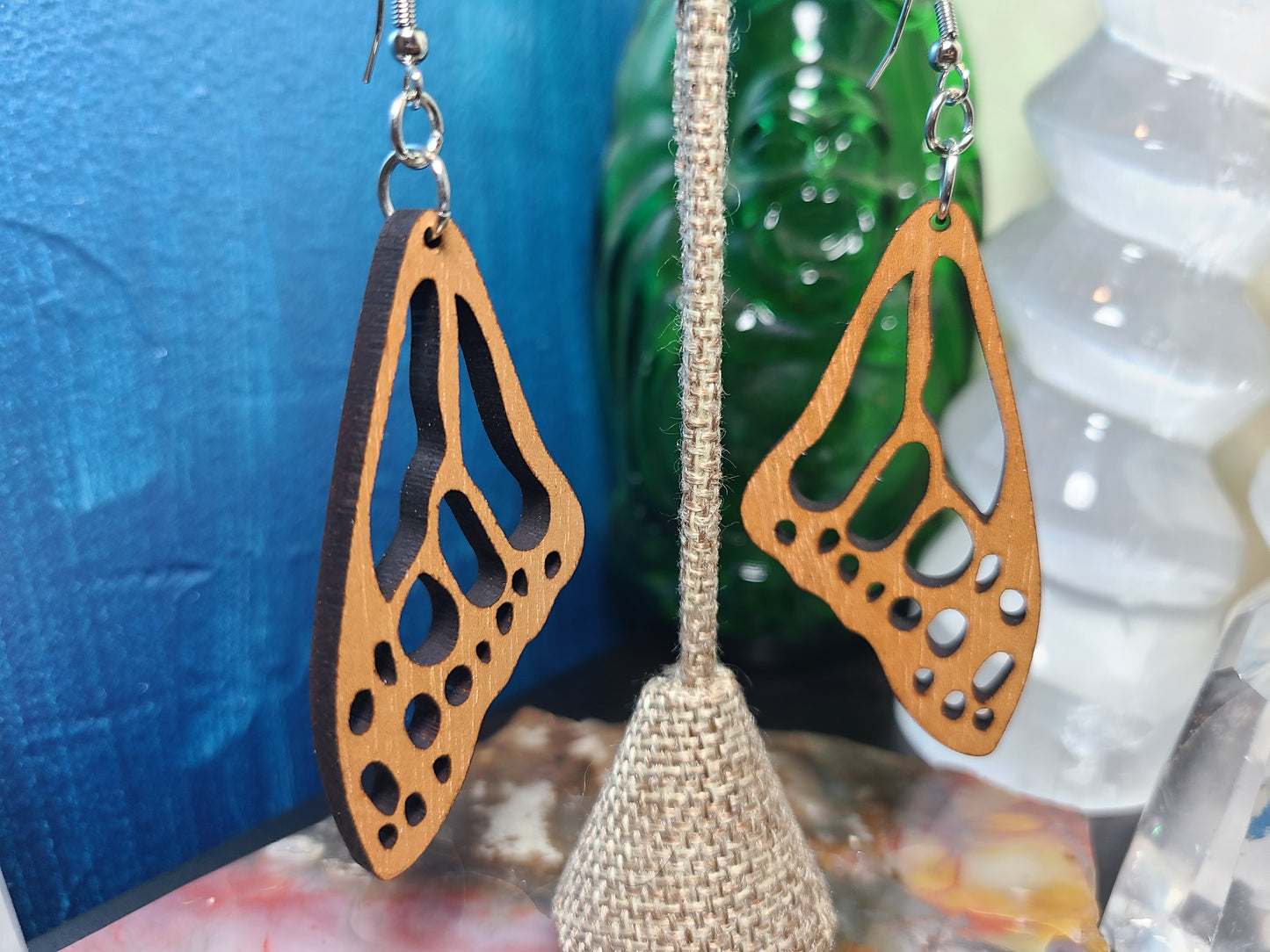 Wooden Butterfly Earrings