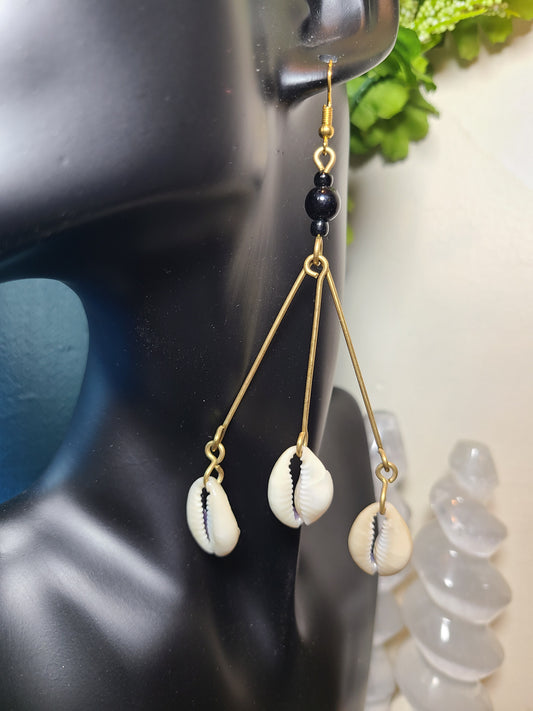 Triangle Cowrie Dangles