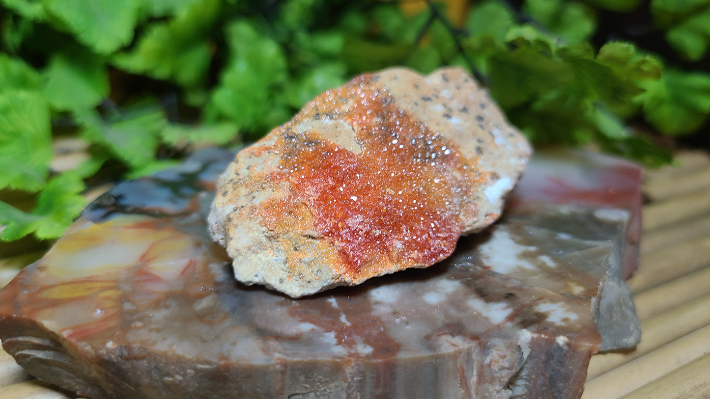 Vanadinite druzy on matrix