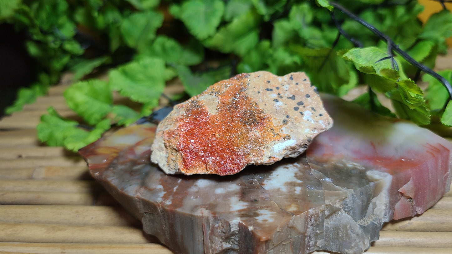 Vanadinite druzy on matrix